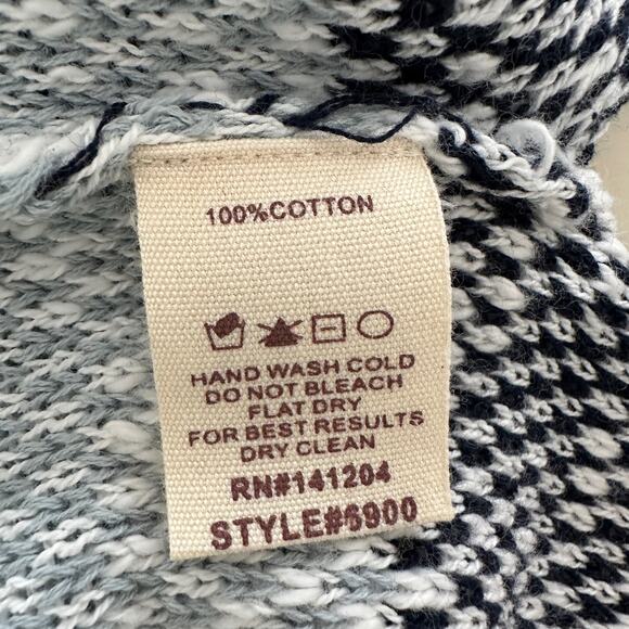 HEM & THREAD | Striped Cotton Knit Sweater NEW Womens Large Lightweight Pullover - Picture 11 of 12